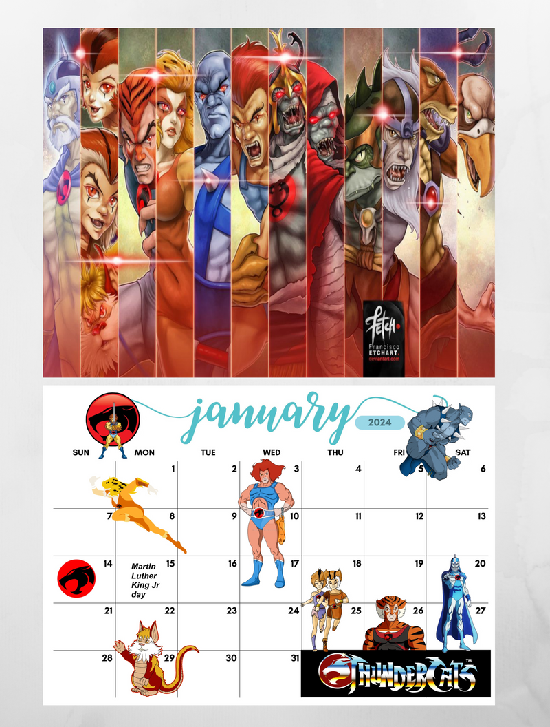 Thundercats Wall Calendar 2024