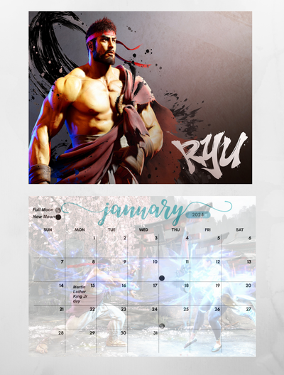 Street Fighter 6 Wall Calendar 2024