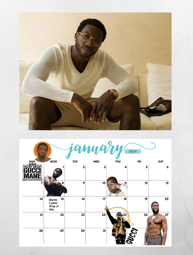 Gucci Mane 2024 Wall Calendar