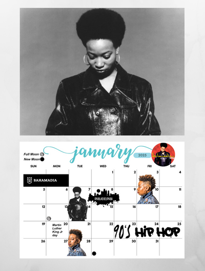 90s women of hip hop wall calendar 2025