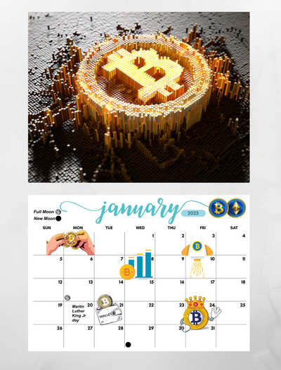 Bitcoin is king Wall calendar 2025