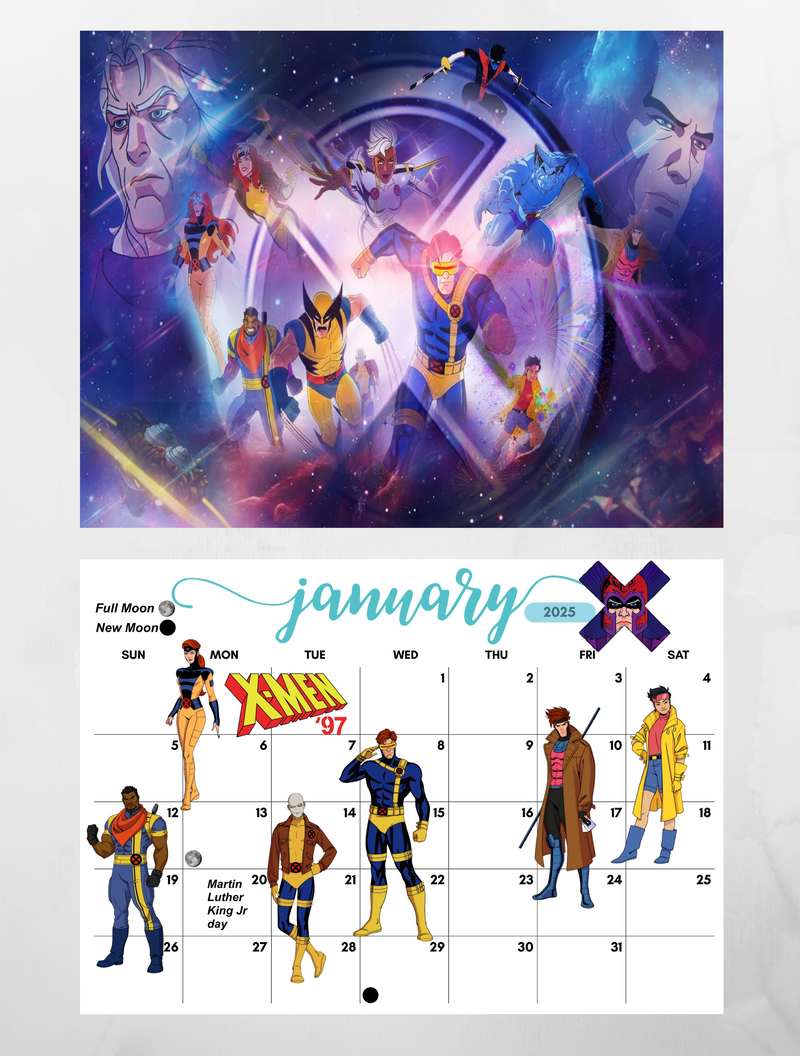 X-Men 97  Wall Calendar 2025