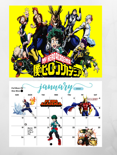 My Hero Academia 2025 Wall Calendar