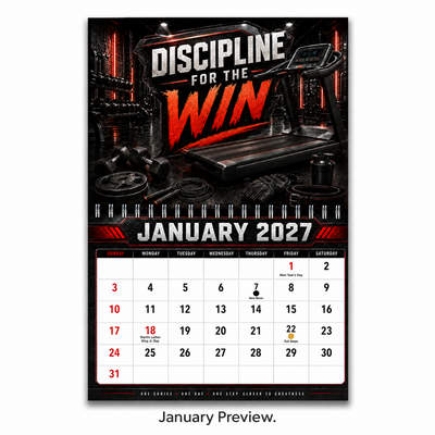 Gym Motivation 2027 Wall Calendar — 12 Months of Discipline, Strength & Results