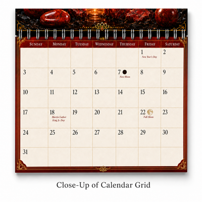 Chakra and Crystals Wall Calendar 2027