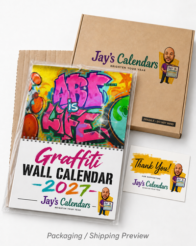 Graffiti Wall Calendar 2027 – Art Is Life | 12 Months of Bold Urban Street Art