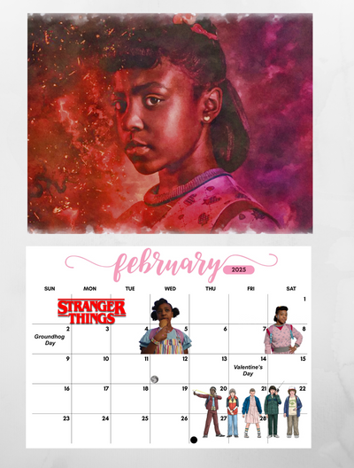 Stranger Things 2025 wall calendar