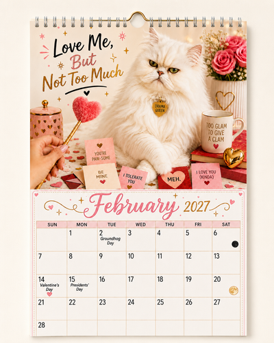 Funny Cat Attitude Wall Calendar 2027