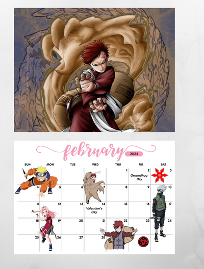 Naruto 2024 Wall Calendar