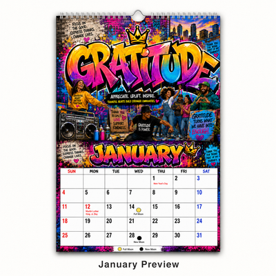 Words of Power 2027 Wall Calendar — 12 Months of Bold Art & Daily Motivation