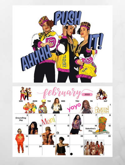 90’s HIP-HOP 2025 Wall Calendar