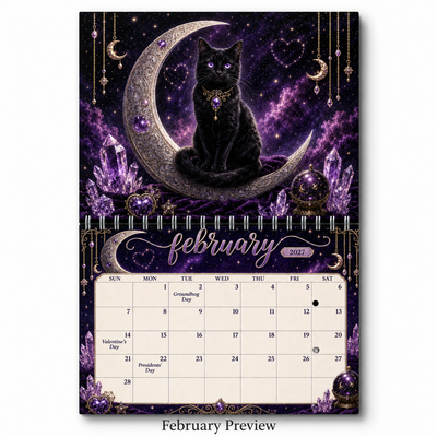 Celestial Cats & Mystical Whiskers Wall Calendar 2027