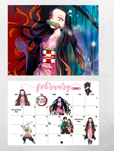 Demon Slayer 2025 Wall Calendar