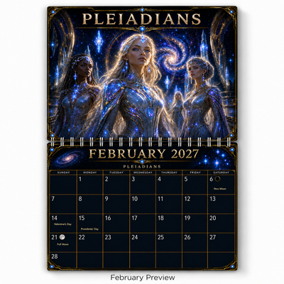 Alien Races Calendar 2027 — 12 Cosmic Civilizations | 11x17 Spiral-Bound Wall Calendar