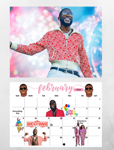 Gucci Mane 2025 Wall Calendar