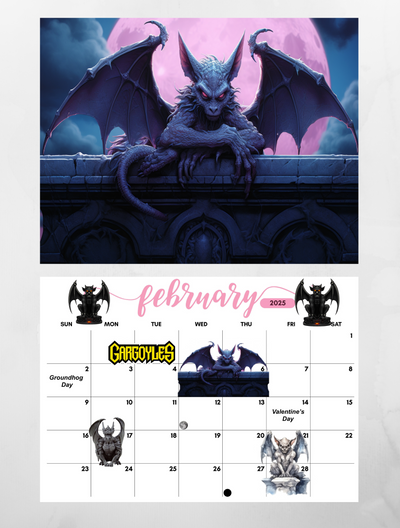 Gargoyles and Ravens 2025 Wall Calendar