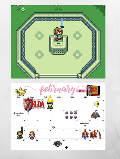 Zelda Wall Calendar 2025