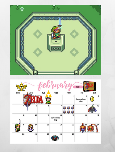 Zelda Wall Calendar 2024