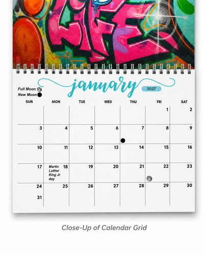 Graffiti Wall Calendar 2027 – Art Is Life | 12 Months of Bold Urban Street Art