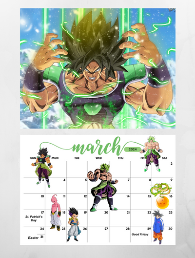 Dragonball Super Wall Calendar 2024