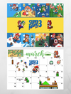 Super Mario Bros 2025 wall Calendar