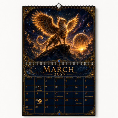 Galactic Animal Spirits 2027 Wall Calendar