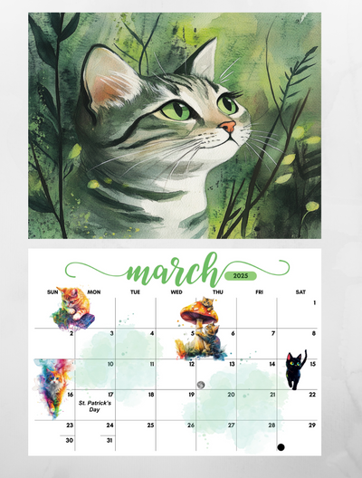 Cats wall calendar 2025