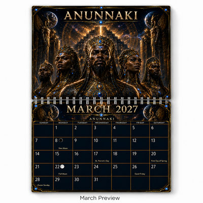 Alien Races Calendar 2027 — 12 Cosmic Civilizations | 11x17 Spiral-Bound Wall Calendar