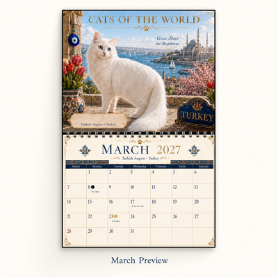Cats of the World Wall Calendar 2027