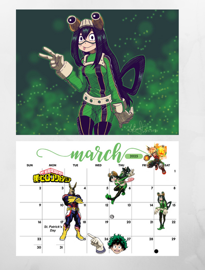 My Hero Academia 2025 Wall Calendar