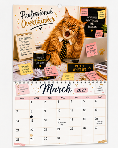Funny Cat Attitude Wall Calendar 2027