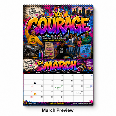 Words of Power 2027 Wall Calendar — 12 Months of Bold Art & Daily Motivation