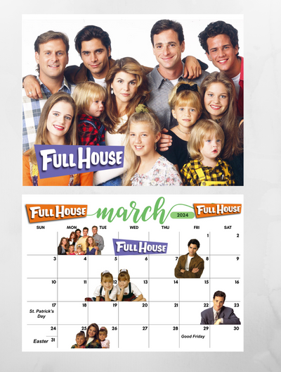 FAVORITE 90’s TV SHOWS 2024 wall calendar