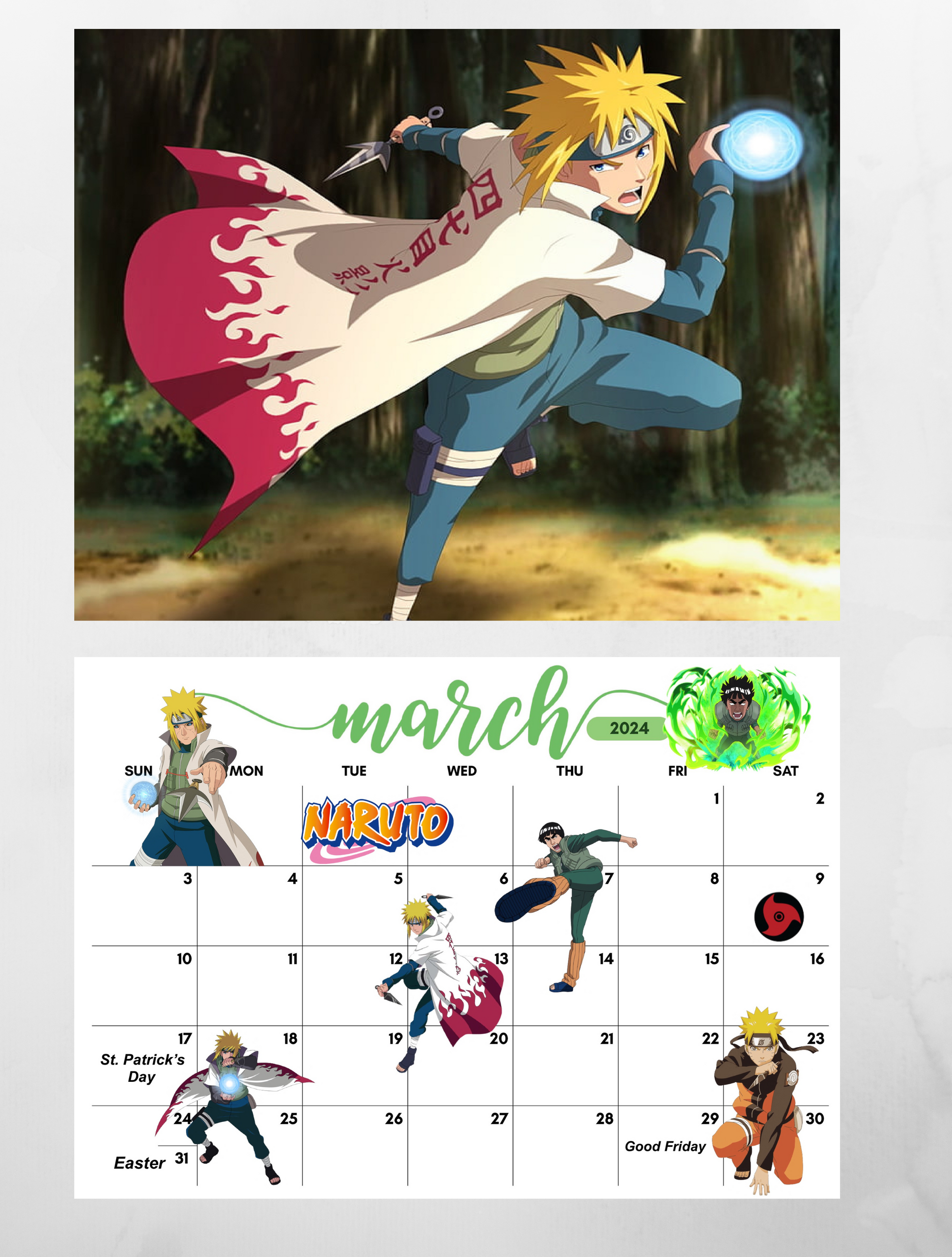 Naruto 2024 Wall Calendar - Jays Calendars