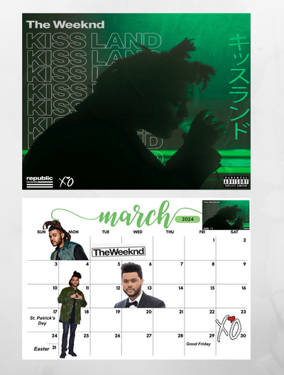 The Weeknd Wall Calendar 2024