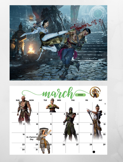 Mortal Kombat 1 Wall Calendar