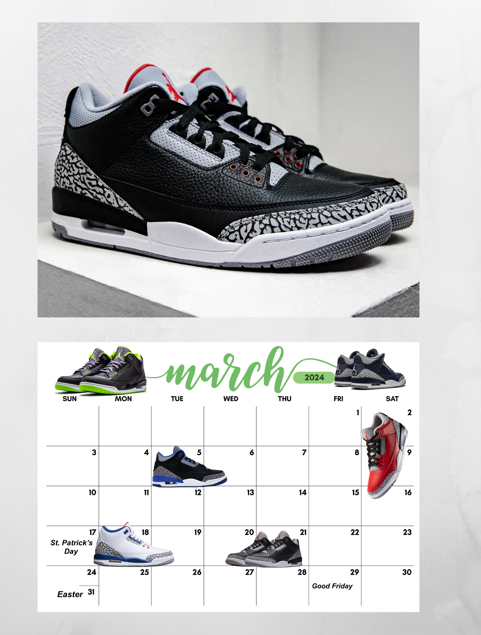 Air jordan calendar Clearance