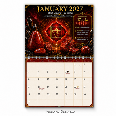 Chakra and Crystals Wall Calendar 2027