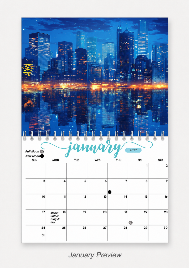 City View Wall Calendar 2027