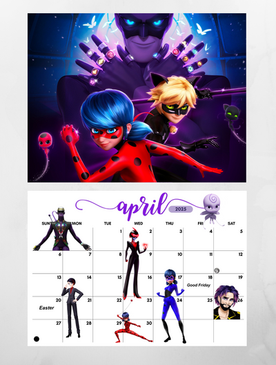 Miraculous: Tales of a Ladybug Wall Calendar 2025