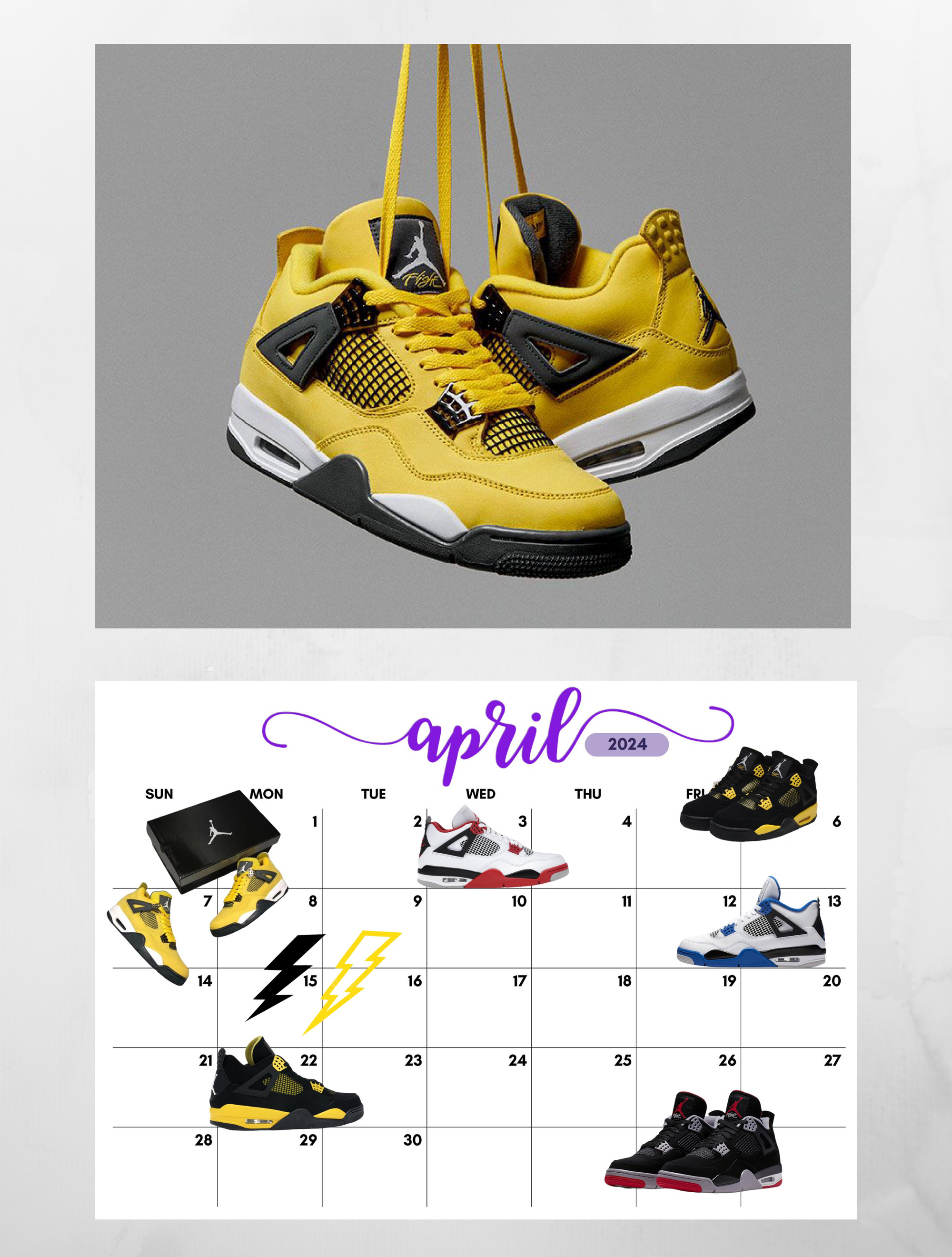 Shoe calendar 2025 219 jordan