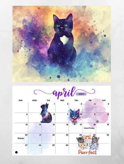 Cats wall calendar 2025