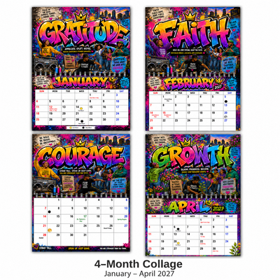 Words of Power 2027 Wall Calendar — 12 Months of Bold Art & Daily Motivation