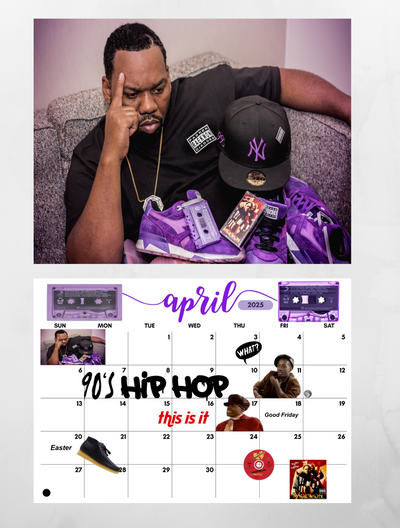 90’s HIP-HOP 2025 Wall Calendar