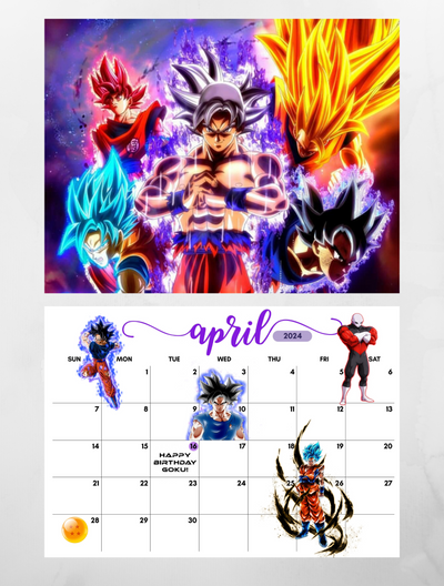 Dragonball Super 2024 Wall Calendar