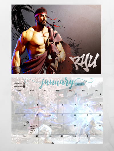 Street Fighter 6 Wall Calendar 2025