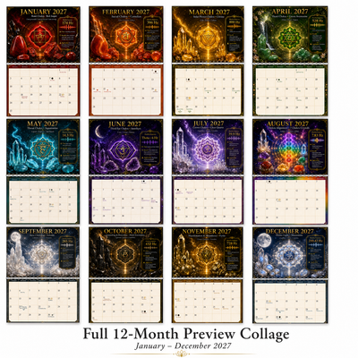 Chakra and Crystals Wall Calendar 2027