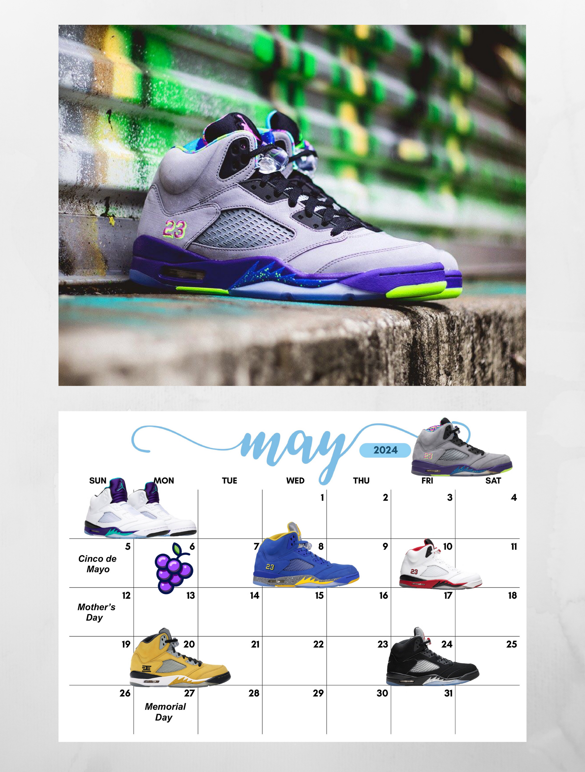 Jordan Collection Wall Calendar 2024 Jays Calendars