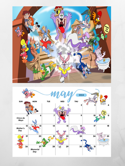 90’s Cartoons 2024 Wall Calendar