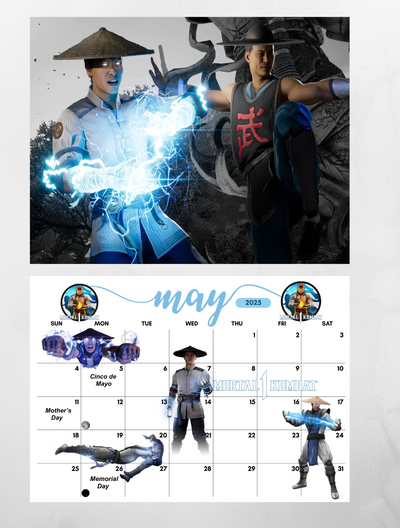 Mortal Kombat 1 Wall Calendar